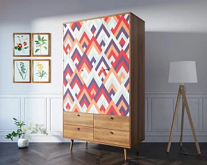 купить стильный Шкаф трехстворчатый "Berber" принт 2 арт BB02/Print_02 в интернет-магазине