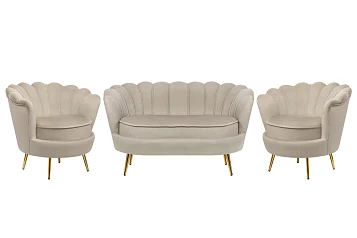 Комплект кресел и дивана ракушка Pearl Double Taupe на заказ в интернет-магазине