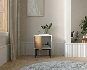 Тумбочка с дверкой  KOTO арт KT02 Белый на заказ в интернет-магазине