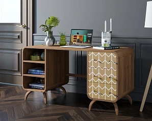 купить красивый Рабочий стол в Скандинавском стиле "Ellipse print" принт 1 арт EL08/print_1