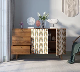 заказать стильные Комод "Berber" с двумя дверками и ящиками 23 принт арт BB05/Print_23