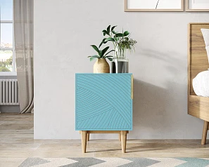 Тумбочка с дверкой "Line" LN08/GR1/blue в интернет-магазине