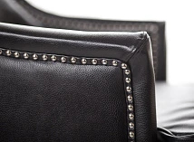 Кожаное кресло каминное Chester Black Leather на заказ