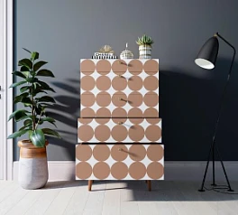 Комод высокий "Berber" принт 17 арт BB10/Print_17 в интерьере