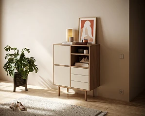 купить стильный Комод с дверками "Alice" арт ALC09 в интернет-магазине