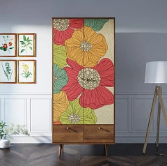 купить стильный Шкаф двухстворчатый "Berber" принт 5 арт BB16/Print_05