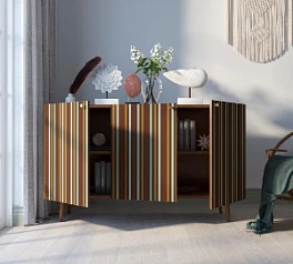 Комод "Berber" три дверки 20 принт арт BB01/Print_20 в интерьере