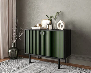купить красивые Комод с двумя дверками "Emerson" арт EM02/green/L