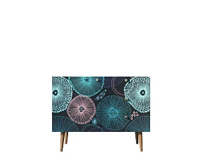 красивые Комод "Berber" три ящика и дверка 32 принт арт BB34/Print_32