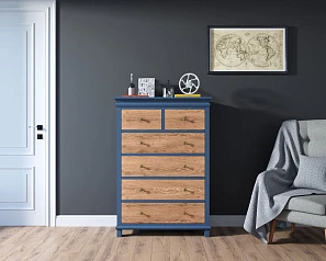 купить красивые Комод "Jules Verne" высокий из ясеня арт JV35ETGBY в интернет-магазине