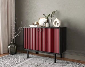 красивый Комод с двумя дверками "Emerson" арт EM02/red/L