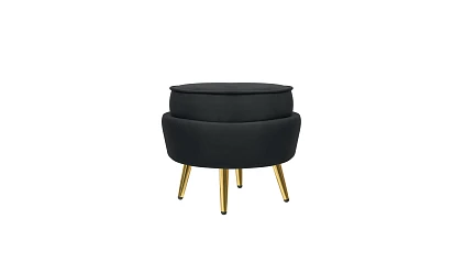 купить Кресло с пуфом ракушка Pearl Black