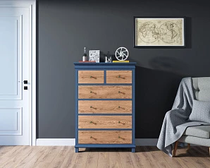 купить красивые Комод "Jules Verne" высокий из ясеня арт JV35ETGBY в интернет-магазине