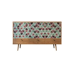 купить красивые Комод "Berber" три дверки и три ящика 26 принт арт BB24/Print_26 в интернет-магазине