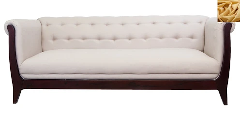 фото Классический диван Delvin цвет желтый в интерьере