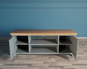 Комод под TV "Jules Verne" серый арт JV25ETGG на заказ в интернет-магазине