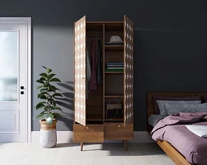 купить Шкаф двухстворчатый "Berber" принт 17 арт BB16/Print_17 в интернет-магазине