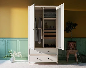 купить стильный Шкаф двухстворчатый "Odri" с ящиками арт od2127KR в интернет-магазине