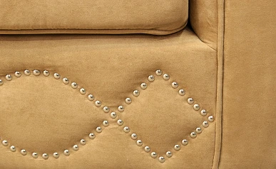 Прямой диван 3 места арт-деко Volte коричневый на заказ в интернет-магазине