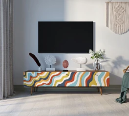 заказать Комод "Berber" с ящиками низкий под TV 21 принт арт BB19/Print_21