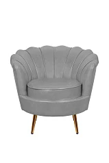 Низкое кресло ракушка Pearl Grey V2 в интерьере