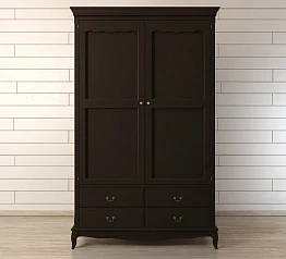 стильный Шкаф "Leontina Black" двустворчатый с ящиками арт ST9327KR2BLK на заказ