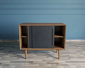 фото Комод "Bruni Black" две дверки арт BR25Black