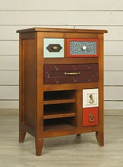 красивые Вертикальная тумба "Gouache Birch" арт M20006ETG/1, разноцветная в интернет-магазине