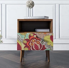 заказать стильные Тумбочка "Berber" с одним ящиком 6 принт арт BB06/Print_06, разноцветная