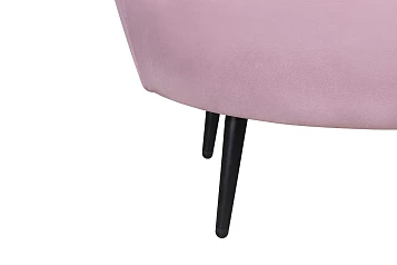 Диван ракушка Pearl Triple Pink на черных ножках