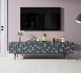 Комод "Berber" с ящиками низкий под TV принт 18 арт BB19/Print_18 на заказ