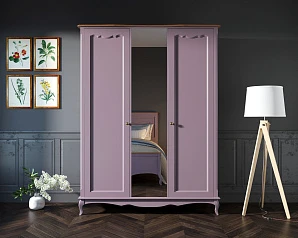 стильный Шкаф Leontina Lavanda двухстворчатый с зеркалом арт ST9327ZL на заказ