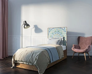 красивые Кровать "Berber" 90х200 см принт 46 арт BB43/Print_46