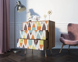заказать стильные Комод "Berber" три ящика 48 принт арт BB40/Print_48