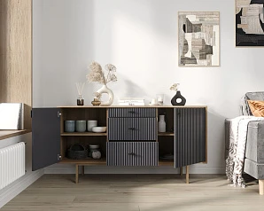 фото Комод две дверки и три ящика "Emerson" арт EM08/7024/L