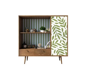 фото Стеллаж с нишей "Berber" принт 28 арт BB28/Print_28 в интерьере