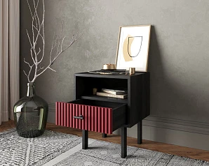 заказать Тумбочка с нижним ящиком "Emerson" арт EM17/red/L