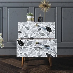 красивые Тумбочка "Berber" с двумя ящиками 9 принт арт BB03/Print_09, разноцветная