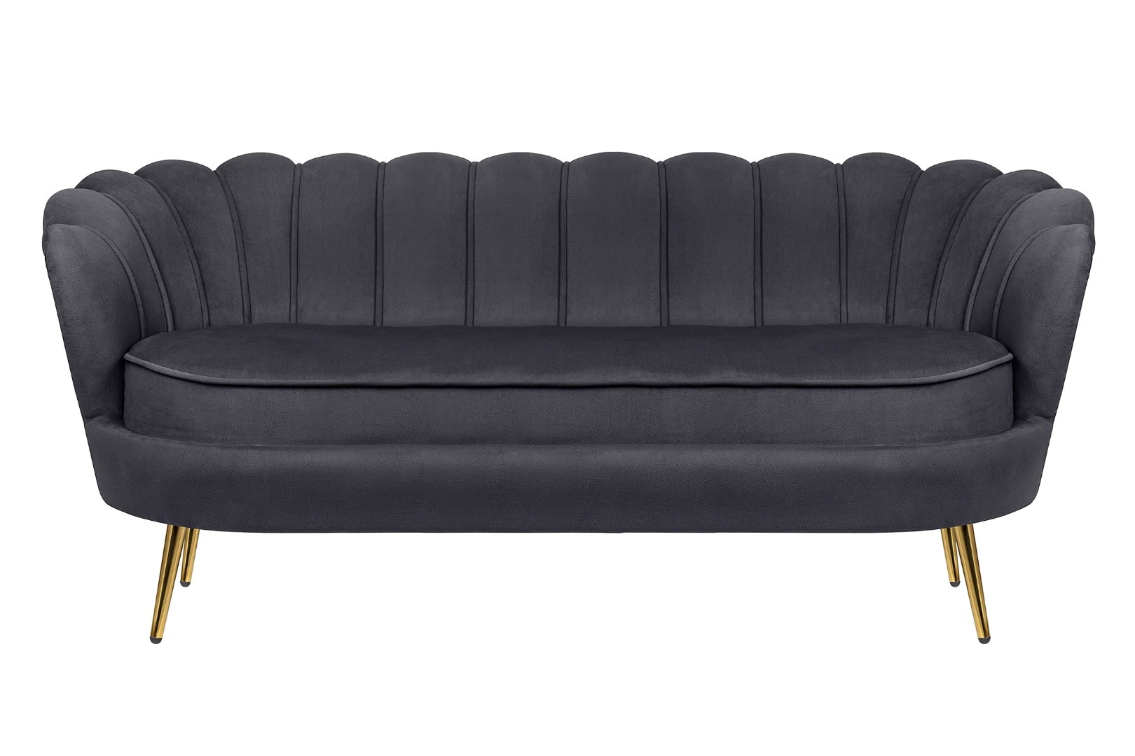 Трехместный диван ракушка для гостиниц Pearl Triple Black на заказ