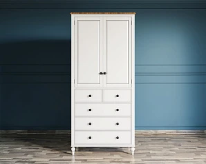 стильный Шкаф двухстворчатый "Odri" с 5 ящиками арт od2127KR5