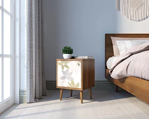 красивые Тумбочка "Berber" с дверкой 27 принт арт BB21/Print_27, разноцветная в интернет-магазине