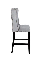 купить Дизайнерский барный стул Skipton Grey Velvet в интернет-магазине