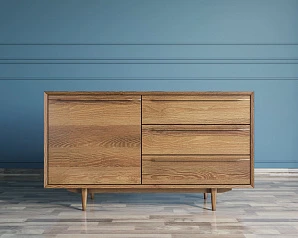 фото Комод "Bruni" с ящиками и дверкой арт BR-02 в интерьере