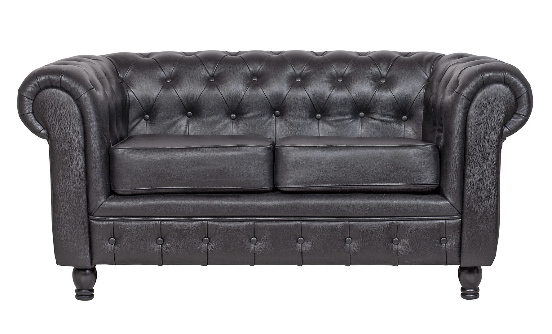 красивые Диван из черной кожи Chesterfield Black Leather 2S