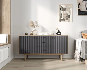 фото Комод две дверки и три ящика "Emerson" арт EM08/7024/L