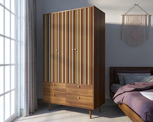 заказать Шкаф трехстворчатый "Berber" принт 20 арт BB02/Print_20 в интернет-магазине