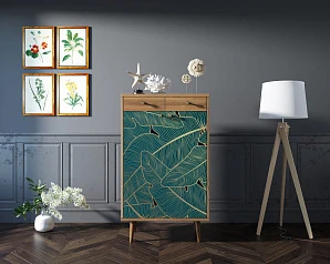 купить Комод "Berber" два ящика и дверки 41 принт арт BB46/Print_41 в интернет-магазине