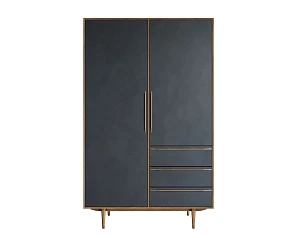 фото Шкаф в скандинавском стиле "Bruni Black" с ящиками арт BR27Black в интерьере