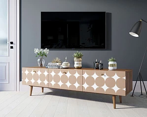 купить стильные Комод "Berber" с ящиками низкий под TV принт 17 арт BB19/Print_17 в интернет-магазине