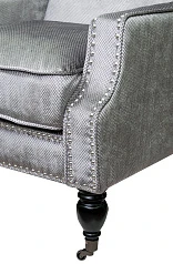 красивое Полукресло для камина Mart Rich цвет серый в интернет-магазине